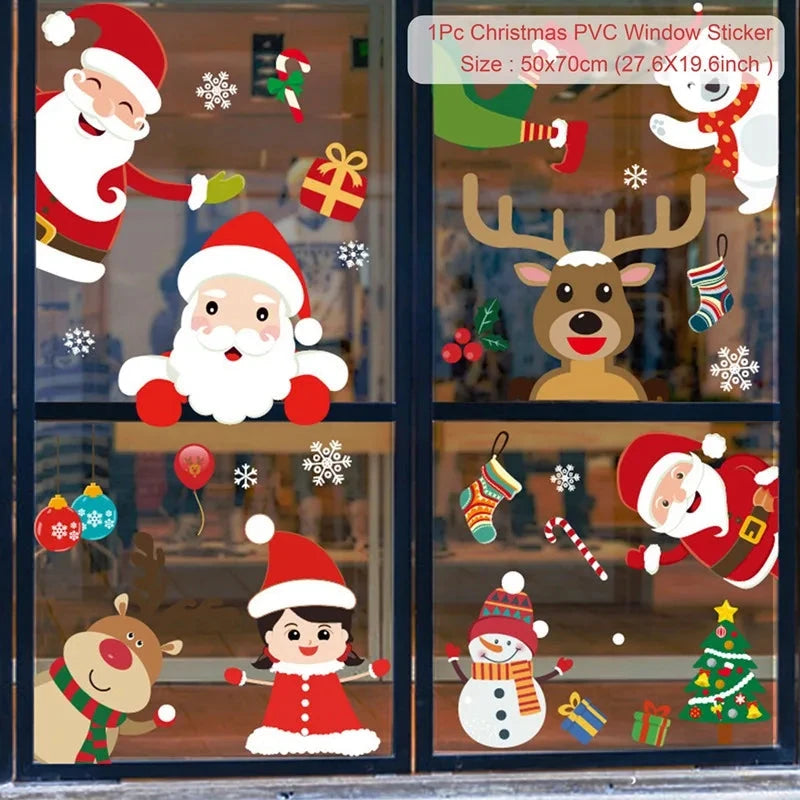 MerryView Christmas Window Stickers – Festive Wall Decals for Home & Kids’ Room 2025–2026 E-SHOP ELEGANTE
