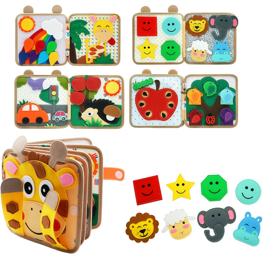 TinyMinds Quiet Book – Montessori Educational Toy for Toddlers’ Fine Motor Skills & Cognition E-SHOP ELEGANTE