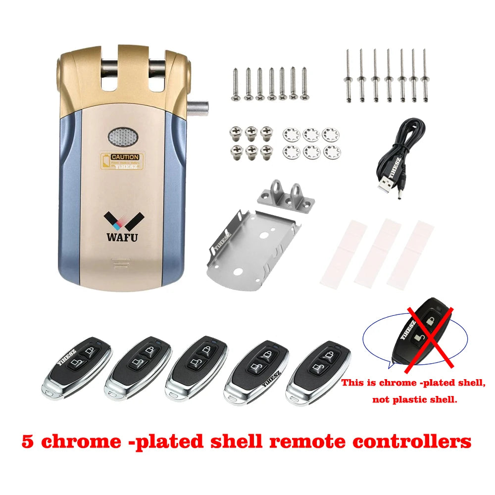 Wafu StealthGuard 019 Smart Lock – Invisible Remote-Controlled Deadbolt E-SHOP ELEGANTE