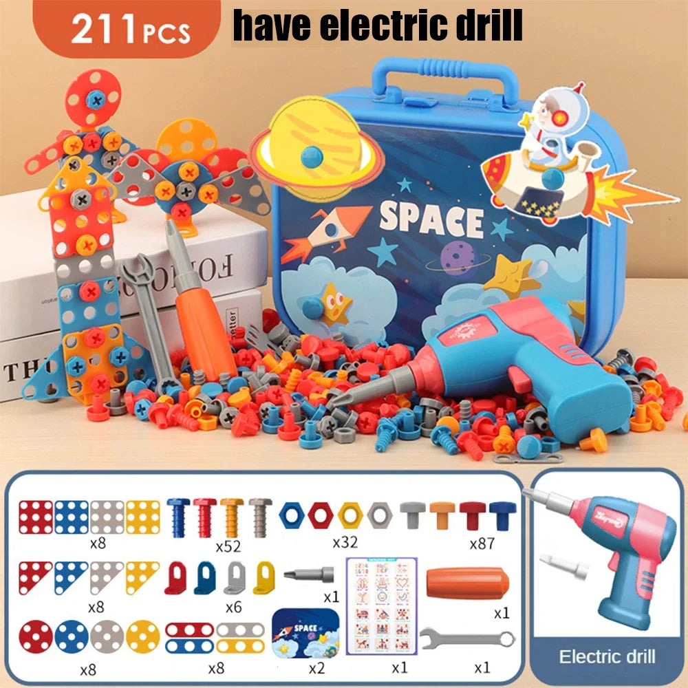 BuildMaster Kids Drill Set – 3D Puzzle Tool Kit & Pretend Repair Play E-SHOP ELEGANTE