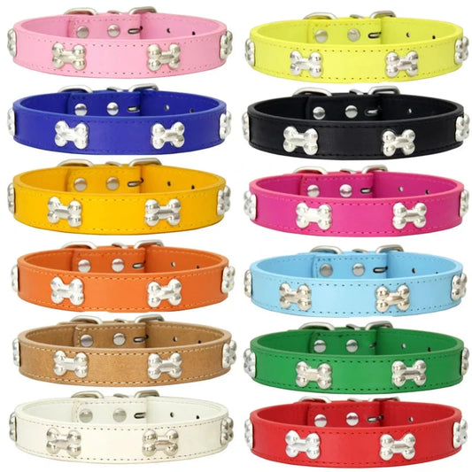 TailCharm Leather Pet Collar – Strong Dog & Cat Collar for Small to Large Breeds. E-SHOP ELEGANTE