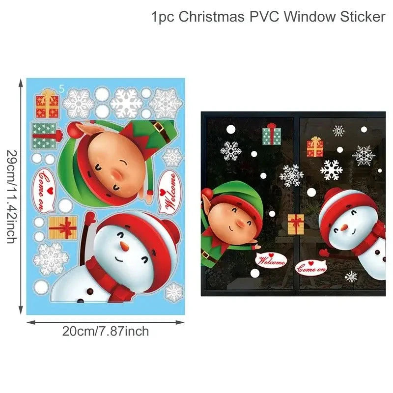 MerryView Christmas Window Stickers – Festive Wall Decals for Home & Kids’ Room 2025–2026 E-SHOP ELEGANTE