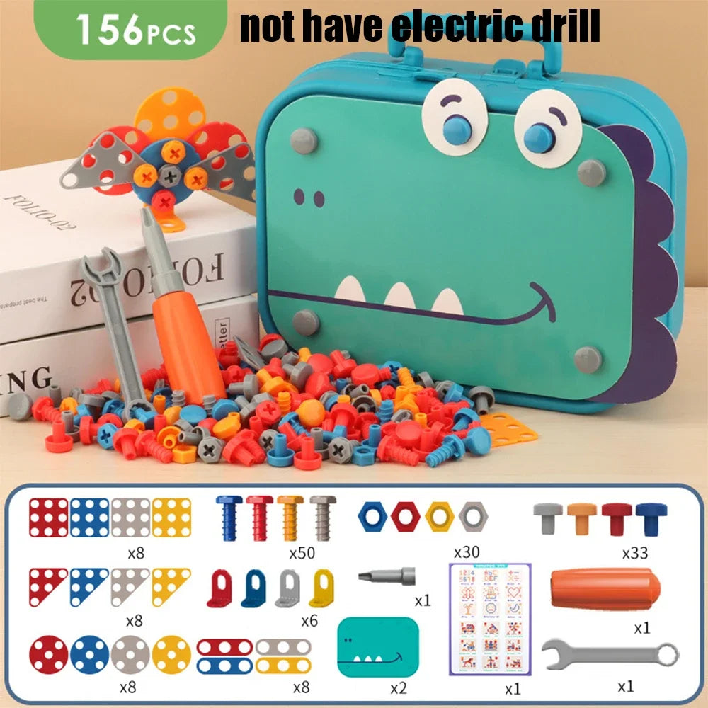 BuildMaster Kids Drill Set – 3D Puzzle Tool Kit & Pretend Repair Play E-SHOP ELEGANTE