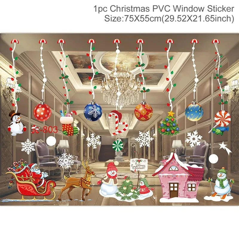 MerryView Christmas Window Stickers – Festive Wall Decals for Home & Kids’ Room 2025–2026 E-SHOP ELEGANTE