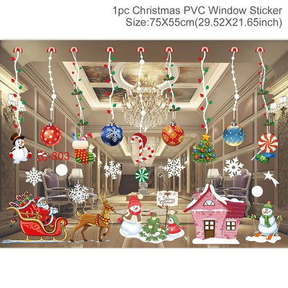 MerryView Christmas Window Stickers – Festive Wall Decals for Home & Kids’ Room 2025–2026 E-SHOP ELEGANTE