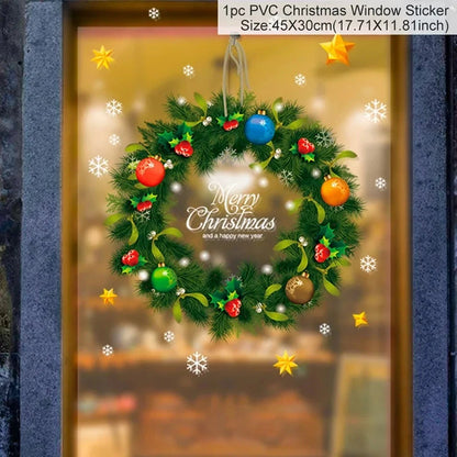 MerryView Christmas Window Stickers – Festive Wall Decals for Home & Kids’ Room 2025–2026 E-SHOP ELEGANTE