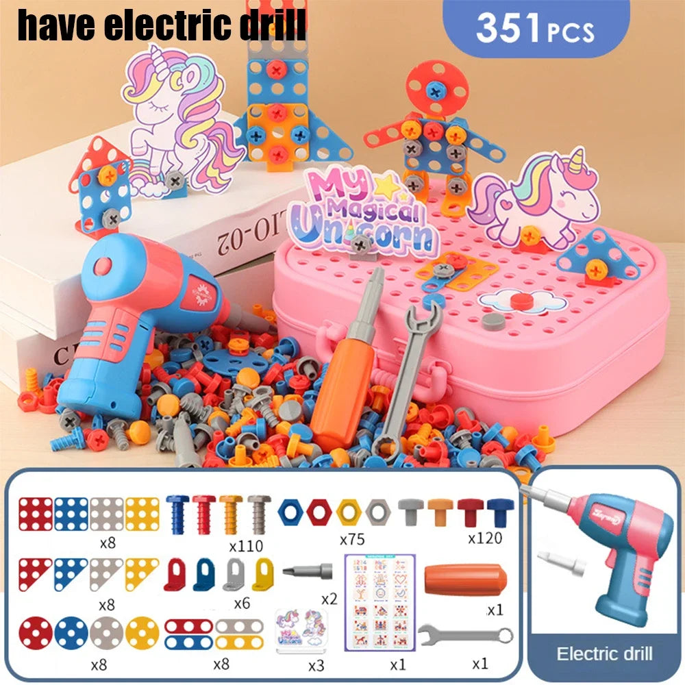 BuildMaster Kids Drill Set – 3D Puzzle Tool Kit & Pretend Repair Play E-SHOP ELEGANTE