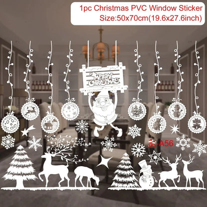 MerryView Christmas Window Stickers – Festive Wall Decals for Home & Kids’ Room 2025–2026 E-SHOP ELEGANTE