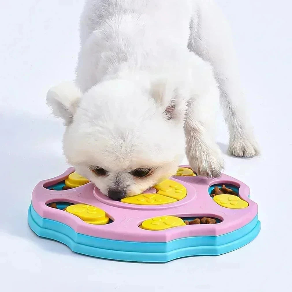 PawGenius IQ Feeder Bowl – Anti-Slip Slow Eating Toy for Smart Pets E-SHOP ELEGANTE