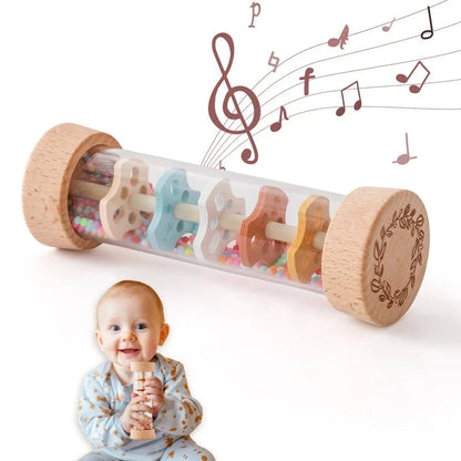 Rainbow Rainmaker Montessori Toy – Baby Educational Sensory Rattle with Music Sounds E-SHOP ELEGANTE