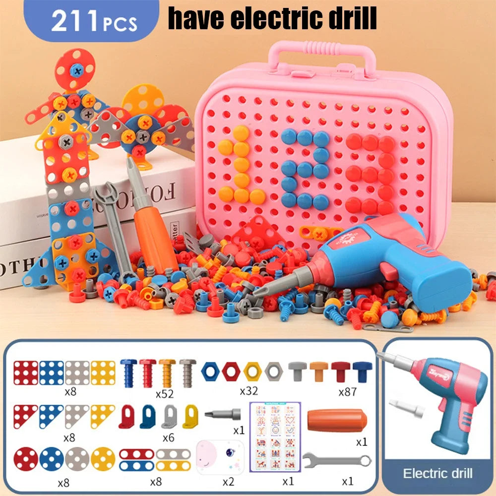 BuildMaster Kids Drill Set – 3D Puzzle Tool Kit & Pretend Repair Play E-SHOP ELEGANTE