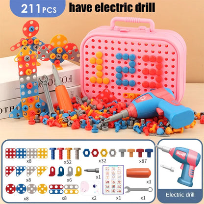 BuildMaster Kids Drill Set – 3D Puzzle Tool Kit & Pretend Repair Play E-SHOP ELEGANTE