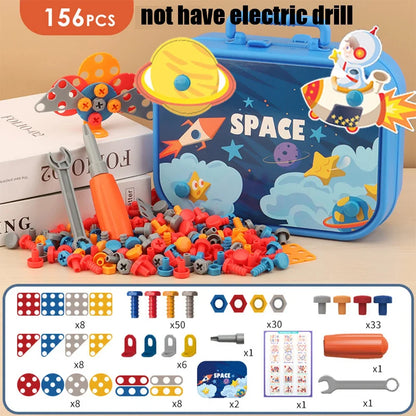 BuildMaster Kids Drill Set – 3D Puzzle Tool Kit & Pretend Repair Play E-SHOP ELEGANTE