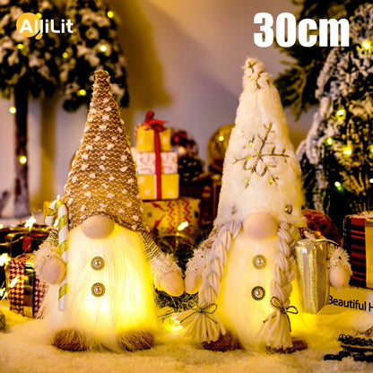 TwinkleGnome Christmas Faceless Doll – 30cm Glowing Tree Ornament & Holiday Night Light 2025 E-SHOP ELEGANTE