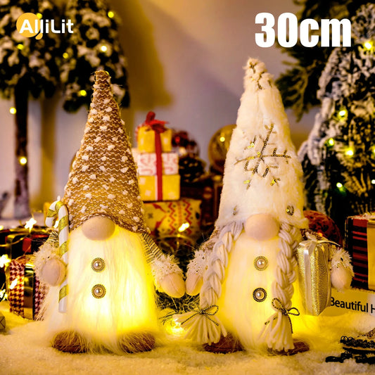 TwinkleGnome Christmas Faceless Doll – 30cm Glowing Tree Ornament & Holiday Night Light 2025 E-SHOP ELEGANTE