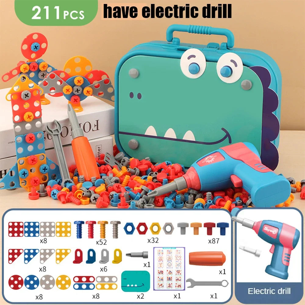 BuildMaster Kids Drill Set – 3D Puzzle Tool Kit & Pretend Repair Play E-SHOP ELEGANTE