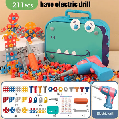 BuildMaster Kids Drill Set – 3D Puzzle Tool Kit & Pretend Repair Play E-SHOP ELEGANTE