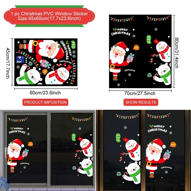 MerryView Christmas Window Stickers – Festive Wall Decals for Home & Kids’ Room 2025–2026 E-SHOP ELEGANTE