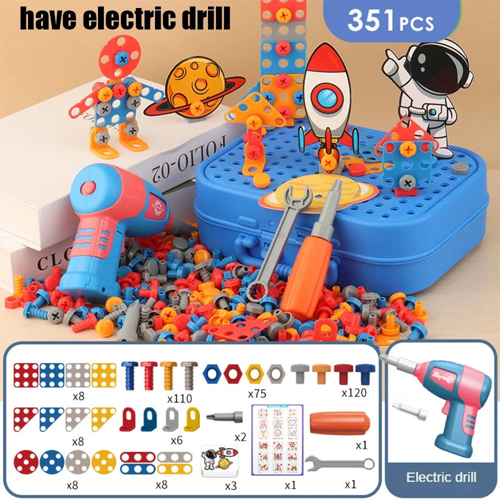 BuildMaster Kids Drill Set – 3D Puzzle Tool Kit & Pretend Repair Play E-SHOP ELEGANTE