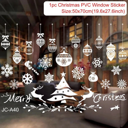 MerryView Christmas Window Stickers – Festive Wall Decals for Home & Kids’ Room 2025–2026 E-SHOP ELEGANTE
