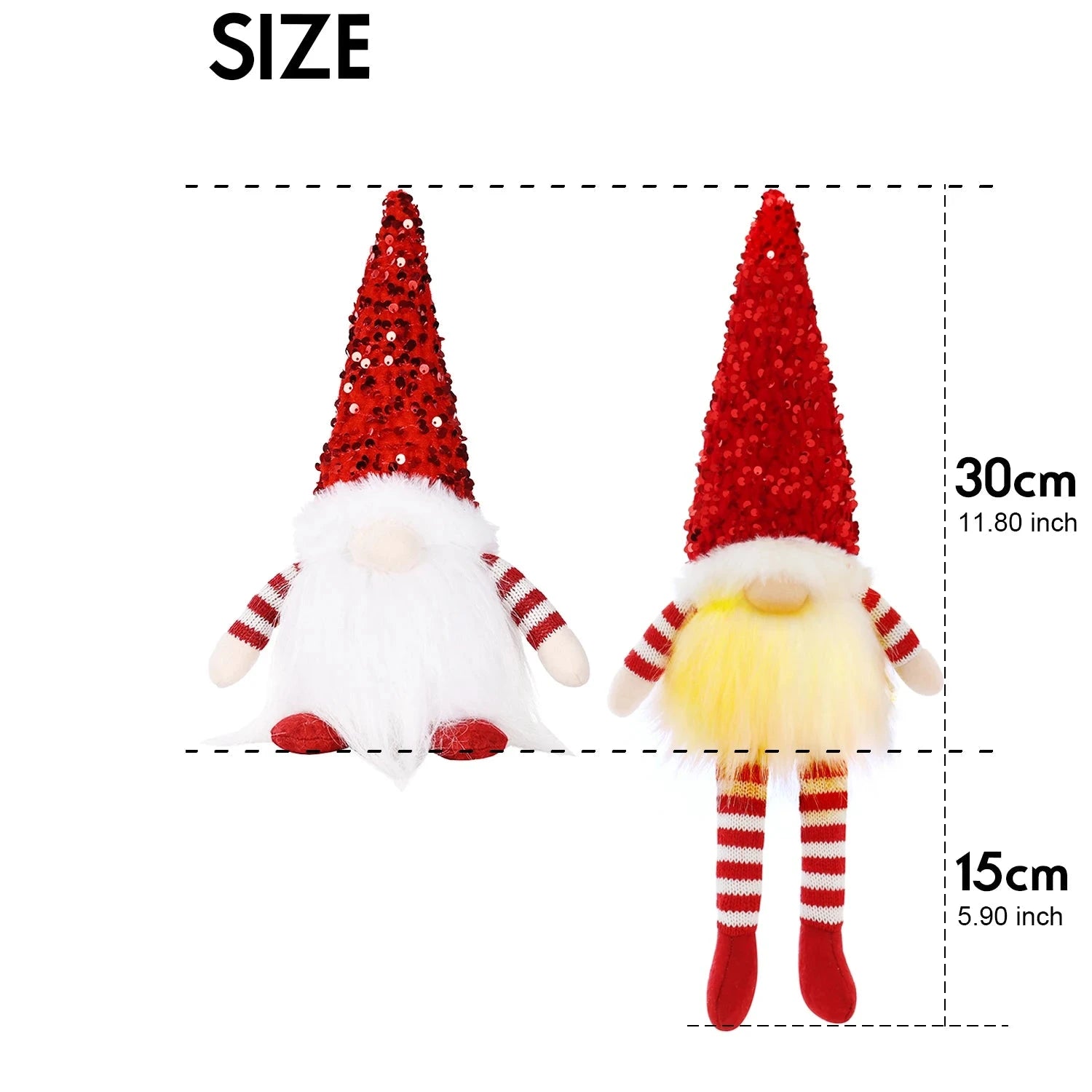 TwinkleGnome Christmas Faceless Doll – 30cm Glowing Tree Ornament & Holiday Night Light 2025 E-SHOP ELEGANTE