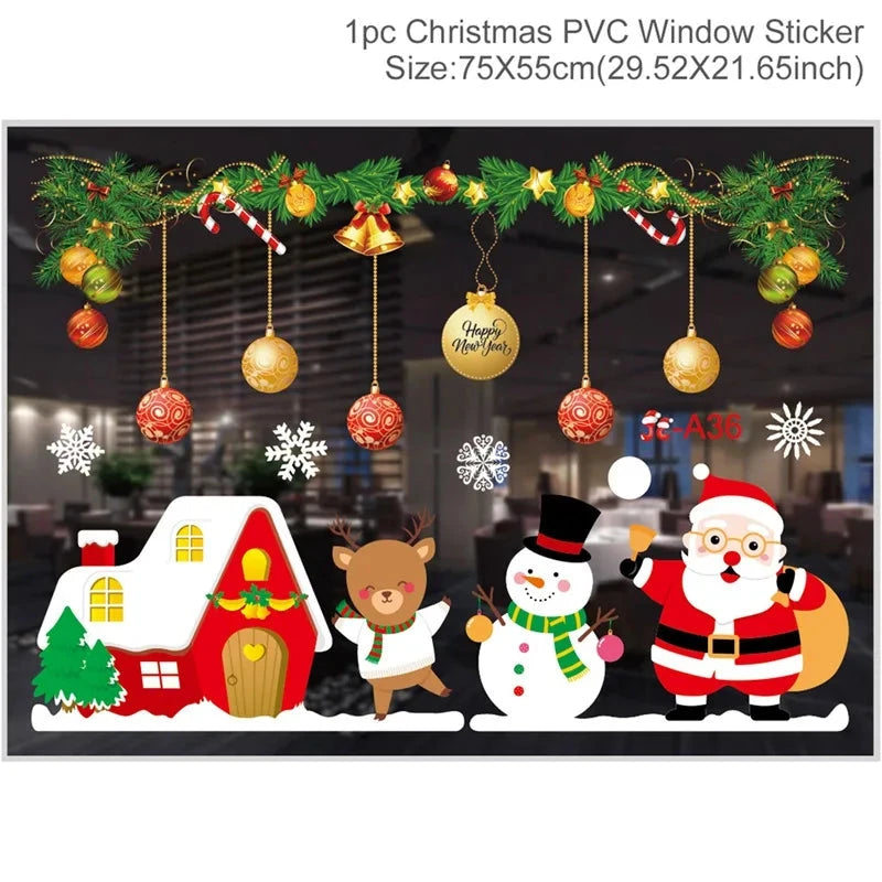 MerryView Christmas Window Stickers – Festive Wall Decals for Home & Kids’ Room 2025–2026 E-SHOP ELEGANTE