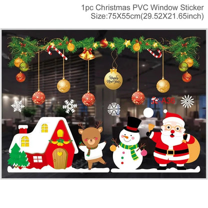 MerryView Christmas Window Stickers – Festive Wall Decals for Home & Kids’ Room 2025–2026 E-SHOP ELEGANTE