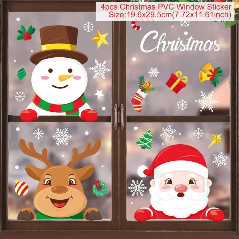 MerryView Christmas Window Stickers – Festive Wall Decals for Home & Kids’ Room 2025–2026 E-SHOP ELEGANTE