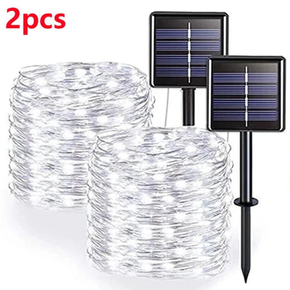 2M 400 LED Solar Fairy Lights – Outdoor Waterproof Festoon String for Garden, Christmas & Party Decoration E-SHOP ELEGANTE