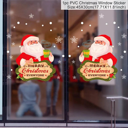 MerryView Christmas Window Stickers – Festive Wall Decals for Home & Kids’ Room 2025–2026 E-SHOP ELEGANTE