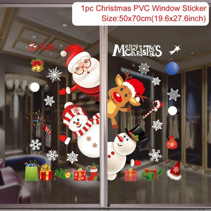 MerryView Christmas Window Stickers – Festive Wall Decals for Home & Kids’ Room 2025–2026 E-SHOP ELEGANTE