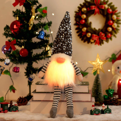 TwinkleGnome Christmas Faceless Doll – 30cm Glowing Tree Ornament & Holiday Night Light 2025 E-SHOP ELEGANTE