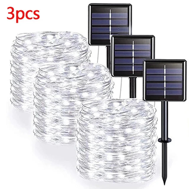 2M 400 LED Solar Fairy Lights – Outdoor Waterproof Festoon String for Garden, Christmas & Party Decoration E-SHOP ELEGANTE