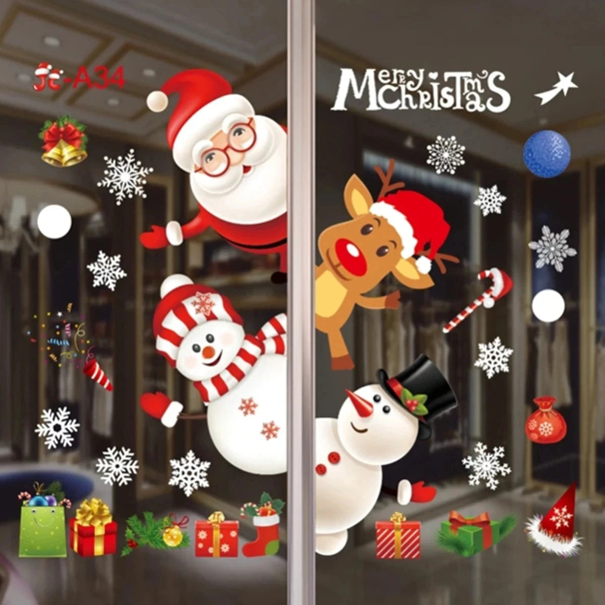 MerryView Christmas Window Stickers – Festive Wall Decals for Home & Kids’ Room 2025–2026 E-SHOP ELEGANTE