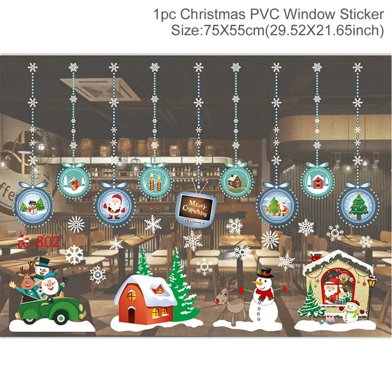 MerryView Christmas Window Stickers – Festive Wall Decals for Home & Kids’ Room 2025–2026 E-SHOP ELEGANTE