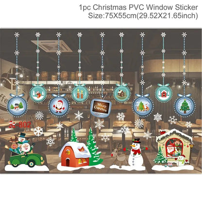 MerryView Christmas Window Stickers – Festive Wall Decals for Home & Kids’ Room 2025–2026 E-SHOP ELEGANTE