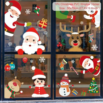 MerryView Christmas Window Stickers – Festive Wall Decals for Home & Kids’ Room 2025–2026 E-SHOP ELEGANTE