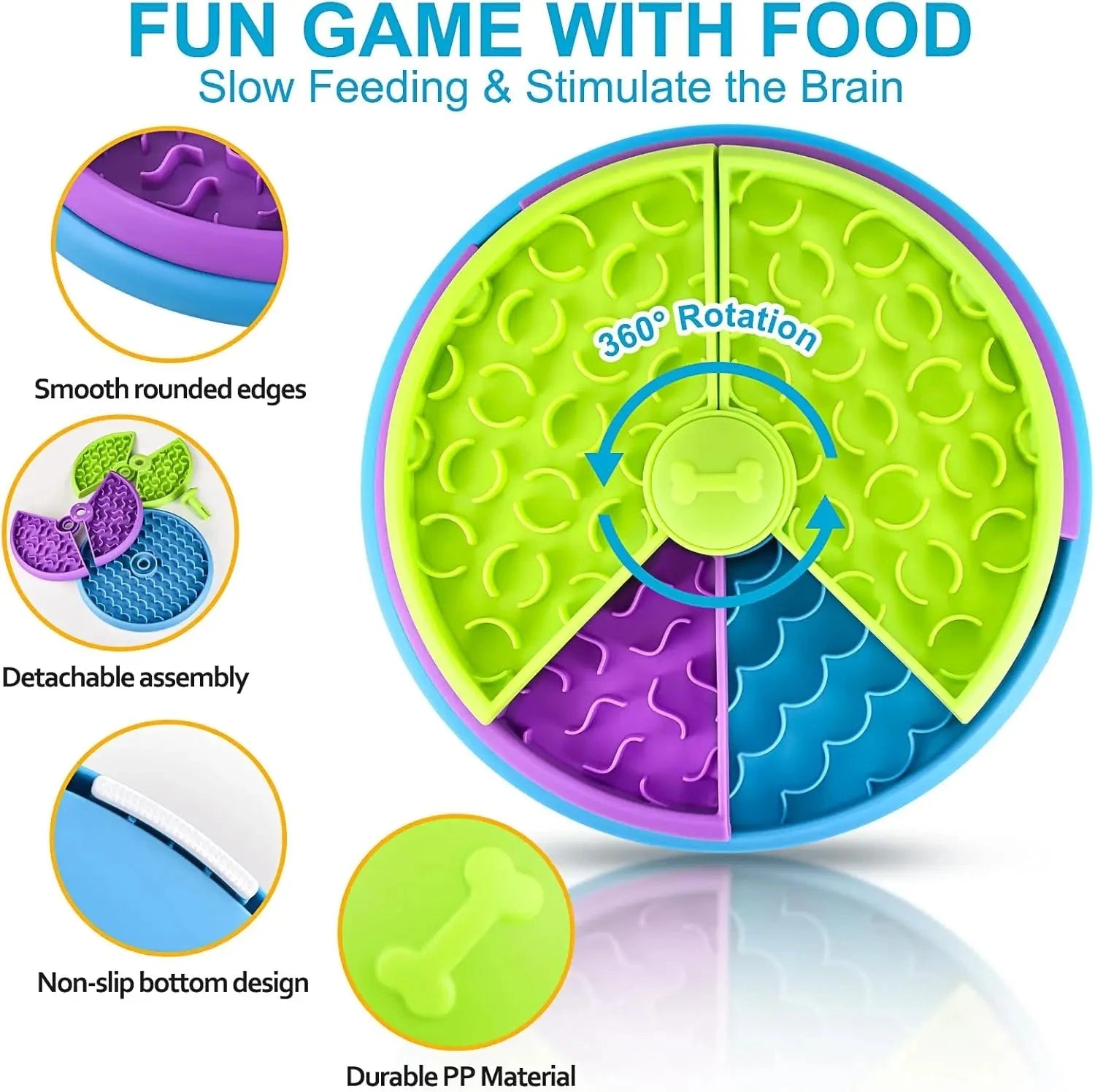 PawSmart Slow Feeder Dog Bowl – Interactive Puzzle & Treat Dispenser for Mental Stimulation E-SHOP ELEGANTE