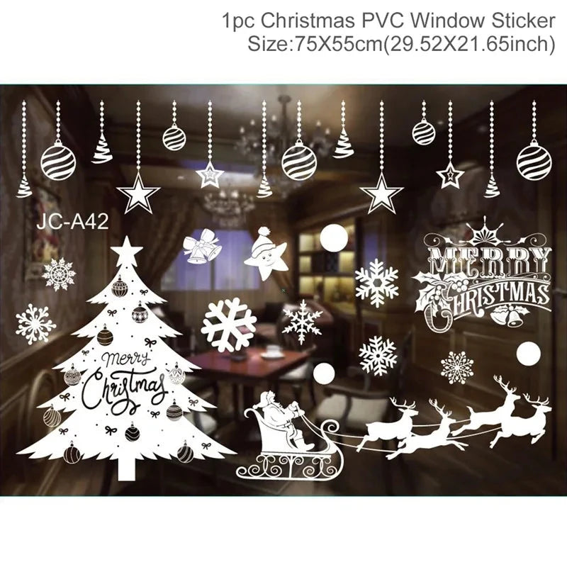MerryView Christmas Window Stickers – Festive Wall Decals for Home & Kids’ Room 2025–2026 E-SHOP ELEGANTE