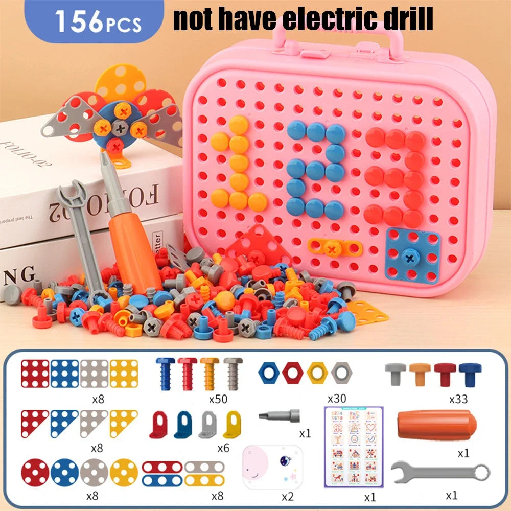 BuildMaster Kids Drill Set – 3D Puzzle Tool Kit & Pretend Repair Play E-SHOP ELEGANTE