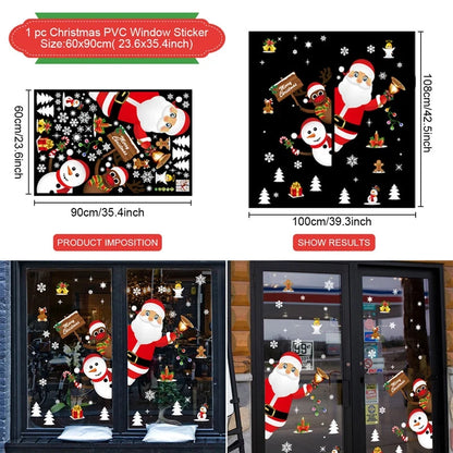 MerryView Christmas Window Stickers – Festive Wall Decals for Home & Kids’ Room 2025–2026 E-SHOP ELEGANTE
