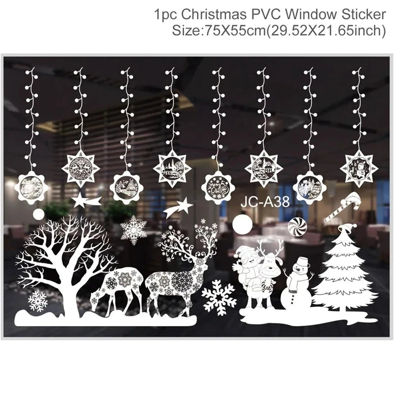 MerryView Christmas Window Stickers – Festive Wall Decals for Home & Kids’ Room 2025–2026 E-SHOP ELEGANTE