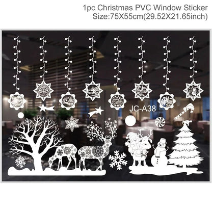 MerryView Christmas Window Stickers – Festive Wall Decals for Home & Kids’ Room 2025–2026 E-SHOP ELEGANTE
