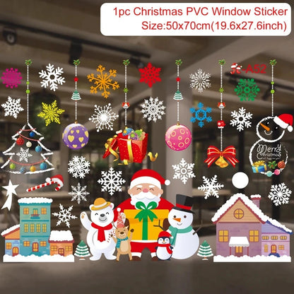 MerryView Christmas Window Stickers – Festive Wall Decals for Home & Kids’ Room 2025–2026 E-SHOP ELEGANTE