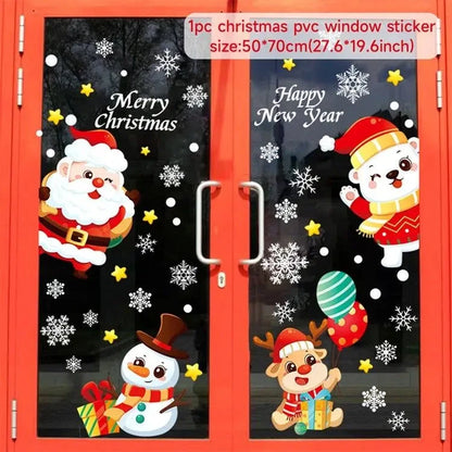 MerryView Christmas Window Stickers – Festive Wall Decals for Home & Kids’ Room 2025–2026 E-SHOP ELEGANTE