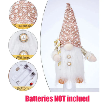 TwinkleGnome Christmas Faceless Doll – 30cm Glowing Tree Ornament & Holiday Night Light 2025 E-SHOP ELEGANTE