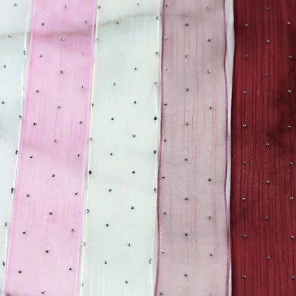 Diamond Mesh Organza Ribbon – 5M Pleated Bubble Tape for Crafts, Clothing & Gift Packaging E-SHOP ELEGANTE