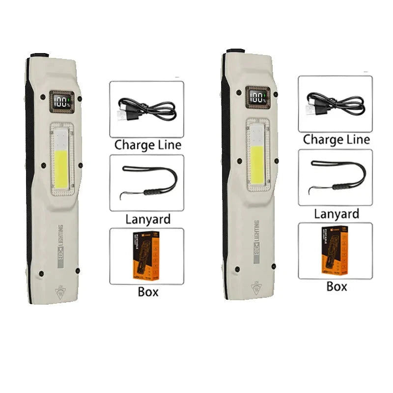 YEMAO M28 Tactical Flashlight – 880 Lumens Rechargeable Ultra-Thin Mini LED Lantern with Strobe & UV Light E-SHOP ELEGANTE