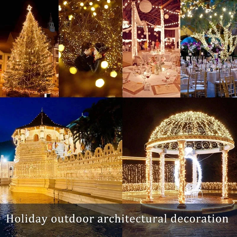 2M 400 LED Solar Fairy Lights – Outdoor Waterproof Festoon String for Garden, Christmas & Party Decoration E-SHOP ELEGANTE