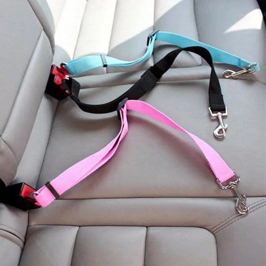 SafeRide Adjustable Pet Car Seat Belt – Dog & Cat Vehicle Harness Clip E-SHOP ELEGANTE